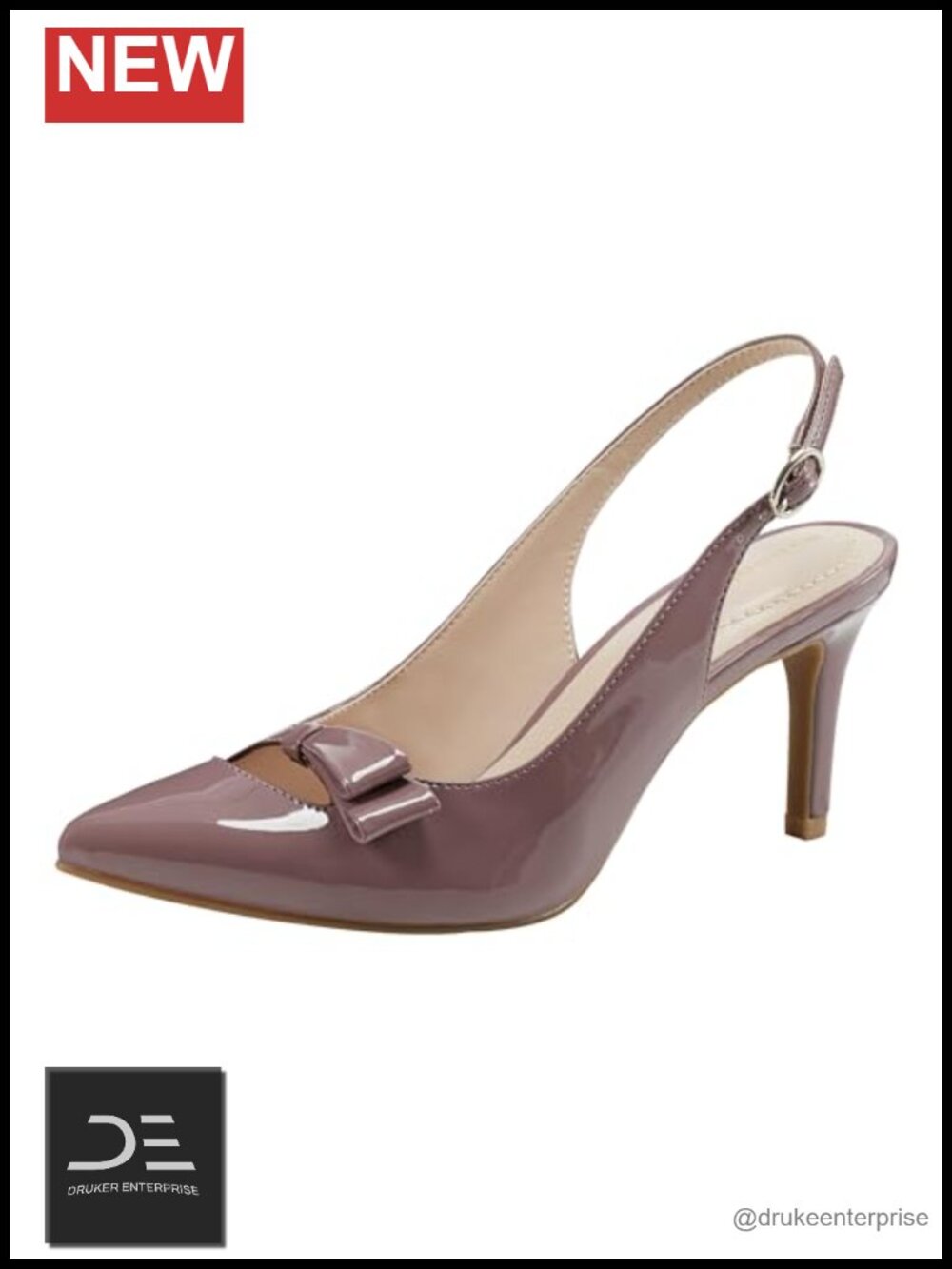 Slingback Pumps with Buckle Strap Foam Footbed